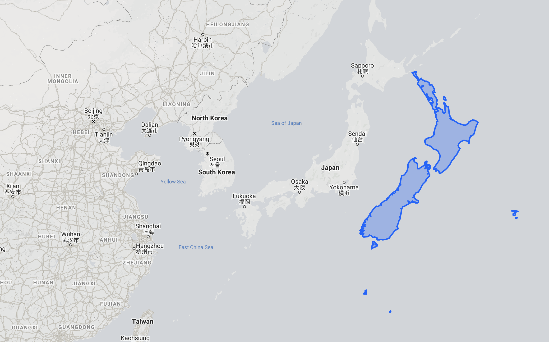 New Zealand vs. Japan &amp; South Korea