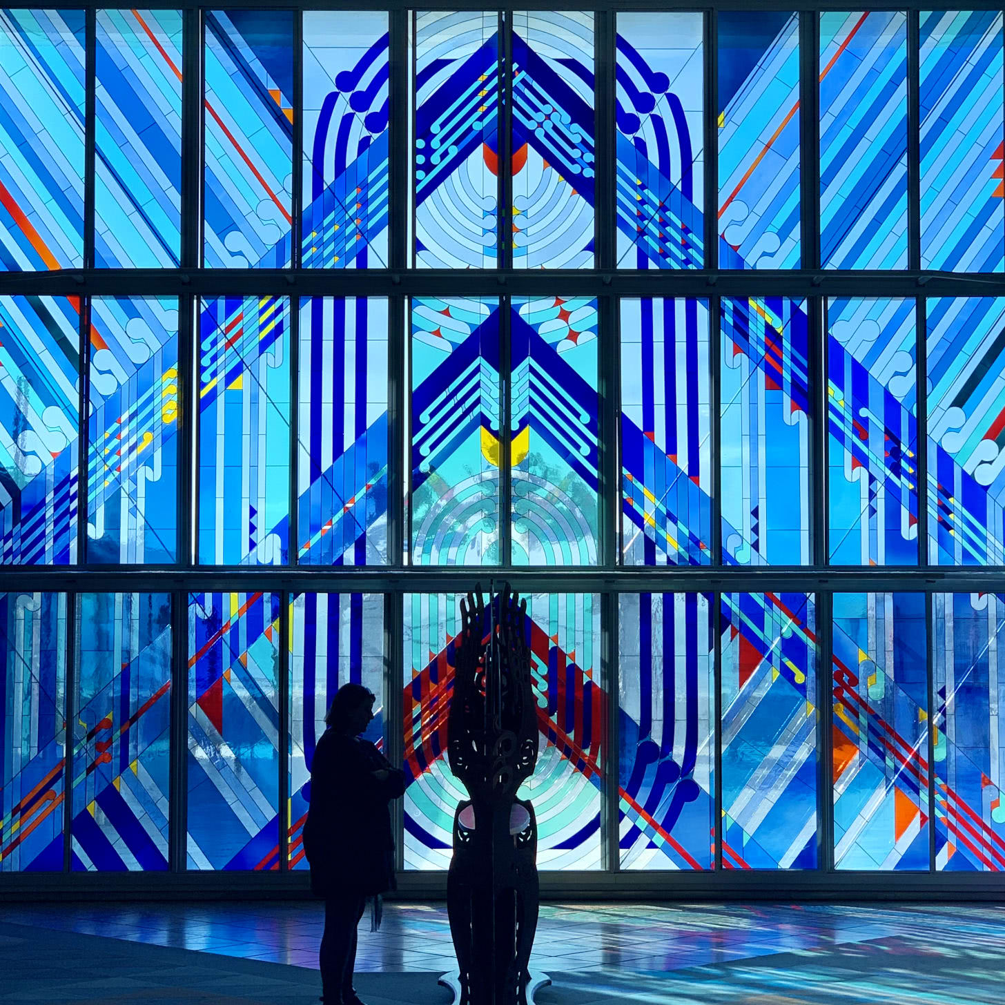 The window into Rongomaraeroa, Te Marae at Te Papa Tongarewa