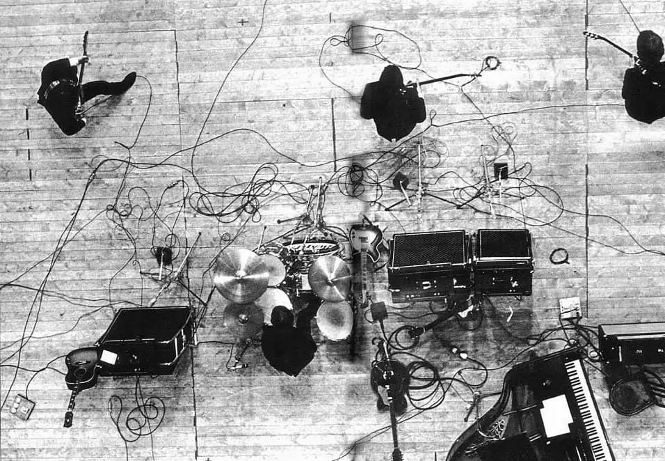 The Beatles playing at Palais des Sport Paris, 1965